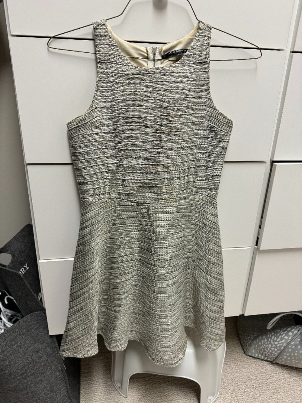 Miss Behave Girls Silver Dress